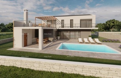 Baugrundstück mit Projekt einer Villa mit Swimmingpool, Rebići.
